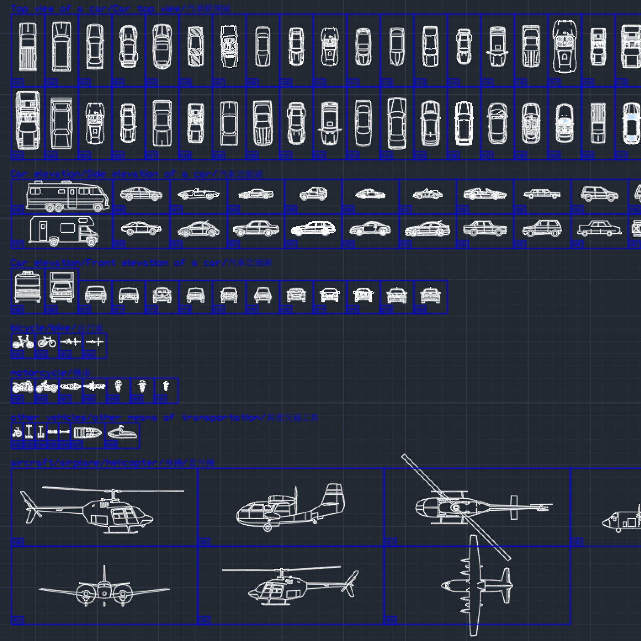 105 Transportation CAD Blocks DWG- Car, Bike, Aircraft AutoCAD Blocks - DesignAssets