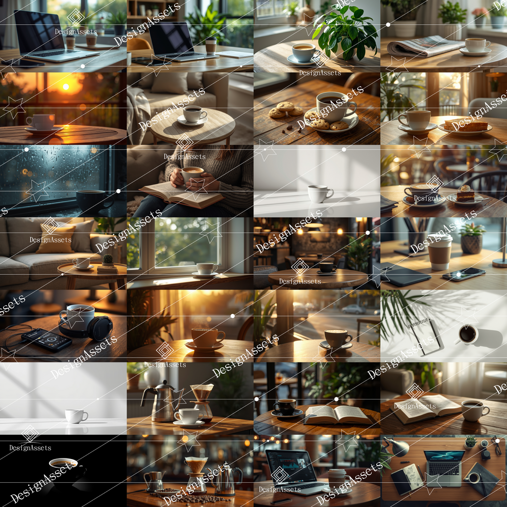 Coffee Lifestyle Photo Pack (50 Images) – Cafe, Latte & Everyday Coffee Moments