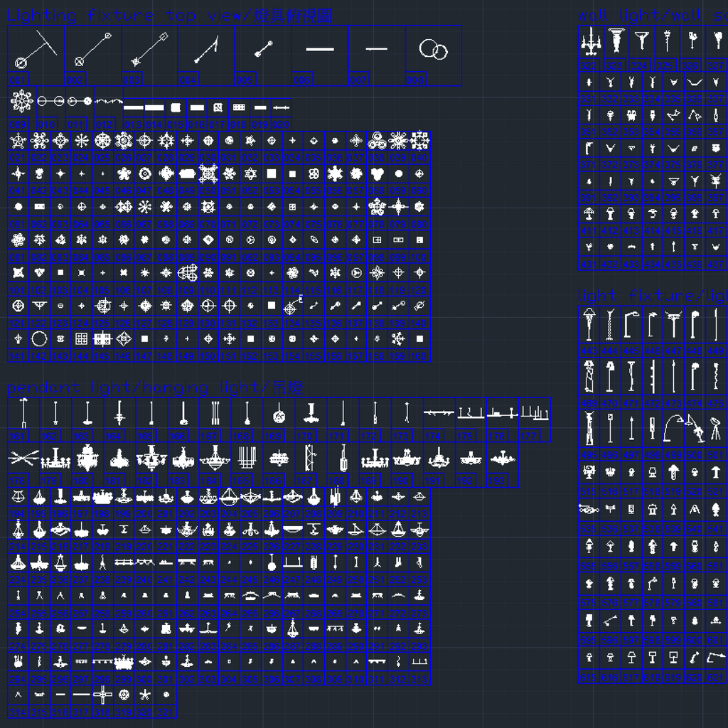 621 Lighting CAD Blocks DWG – Lamp, Ceiling & Wall Light | AutoCAD Light Fixture Pack - DesignAssets