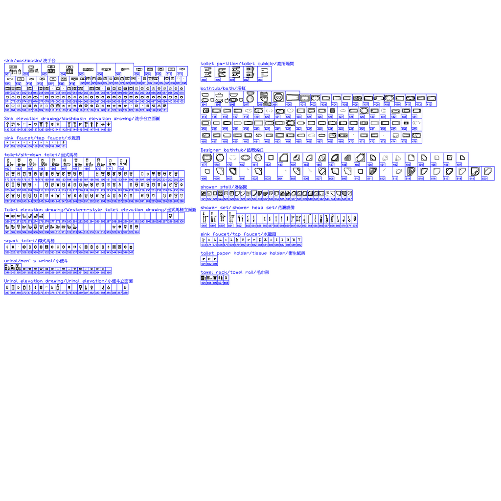 598 Bathroom CAD Blocks DWG – Sink, Toilet, Urinal & Fixtures | AutoCAD Bathroom Blocks Pack - DesignAssets