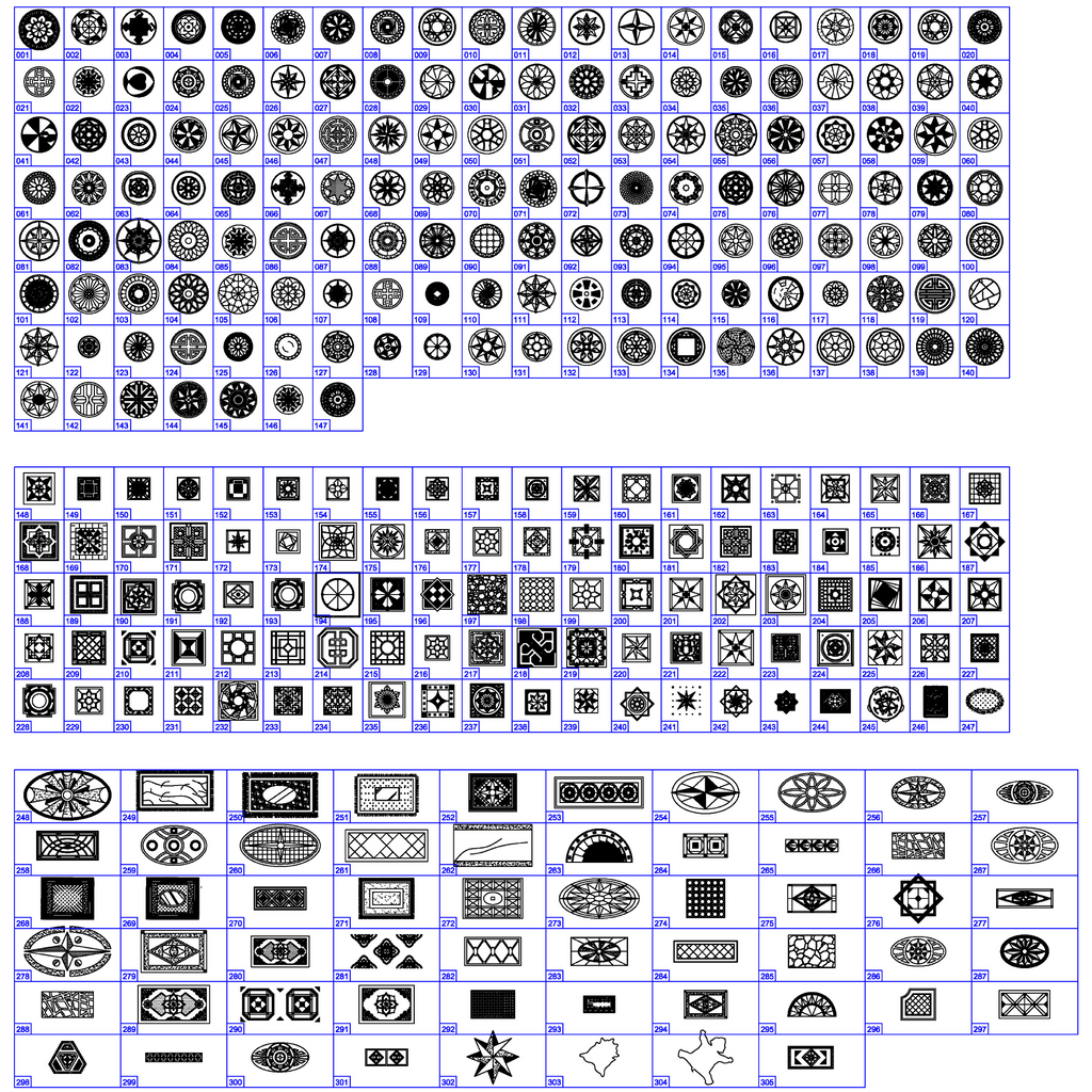 305 Carpet CAD Blocks DWG – Rug, Floor Pattern & Layout | AutoCAD Interior Blocks Pack - DesignAssets