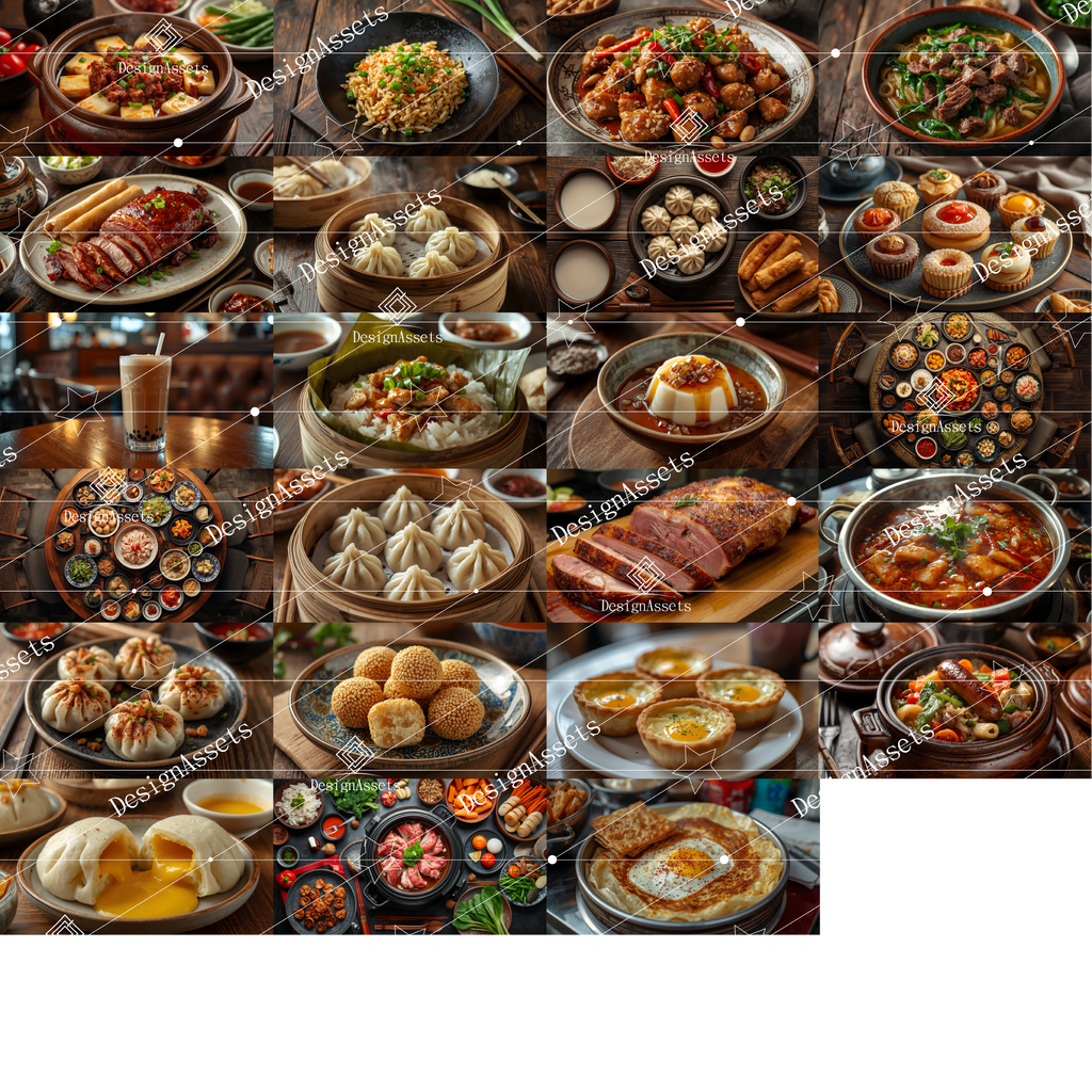 Chinese Food Photo Pack (50 Images) – Dumplings, Noodles & Classic Chinese Cuisine - DesignAssets