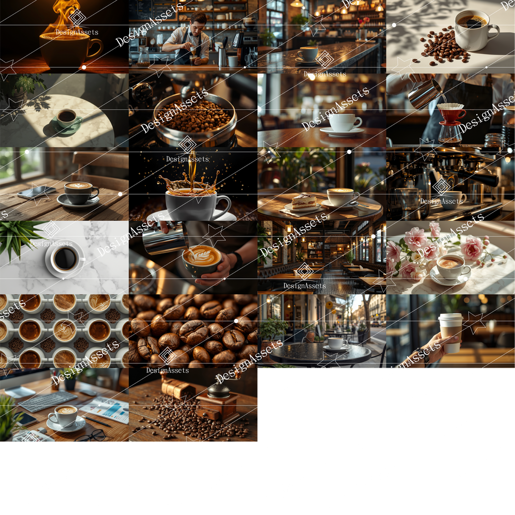 Coffee Lifestyle Photo Pack (50 Images) – Cafe, Latte & Everyday Coffee Moments