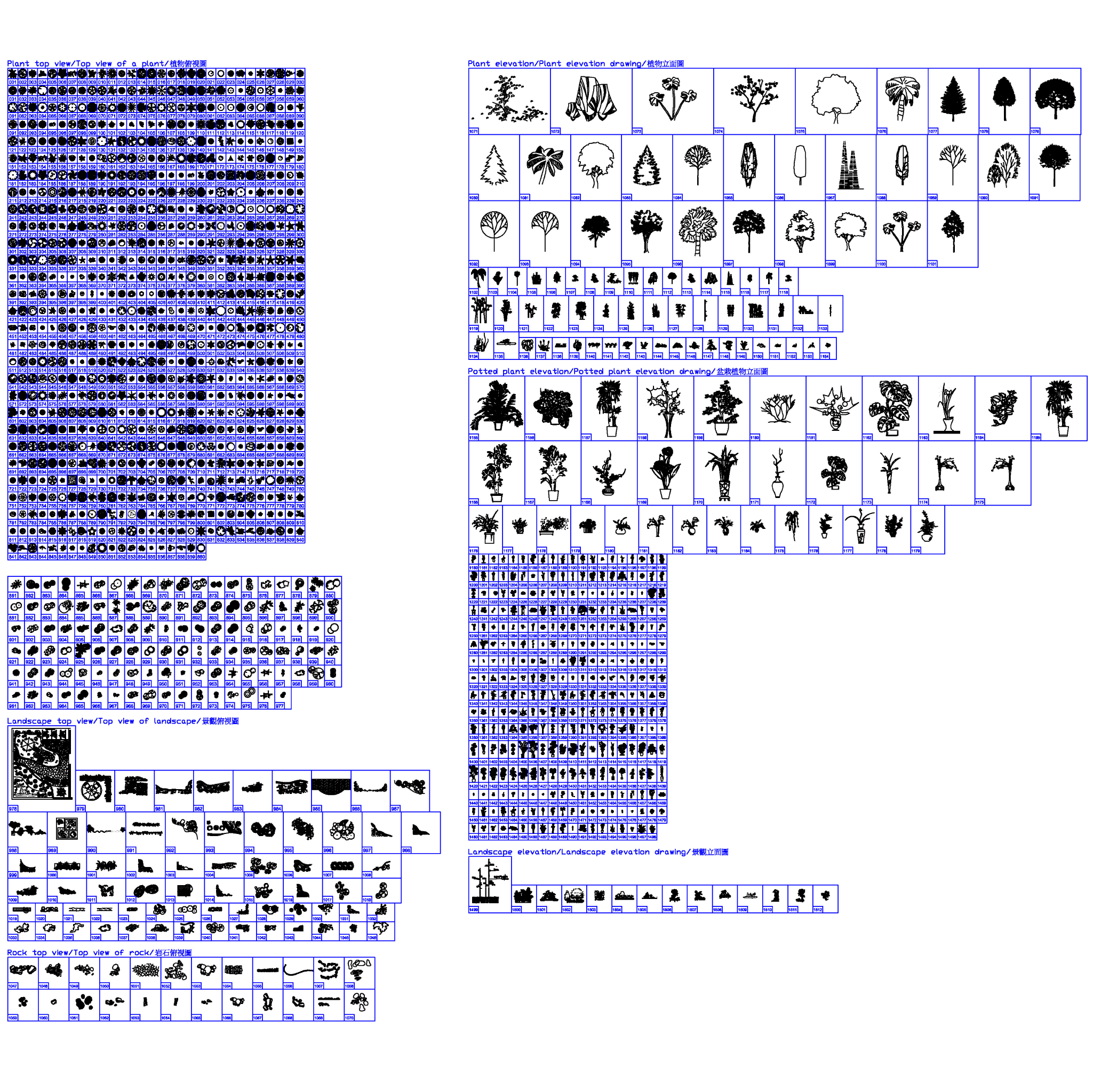 1512 Tree & Plant CAD Blocks DWG – Landscape, Plants & Garden | AutoCAD Landscape Pack