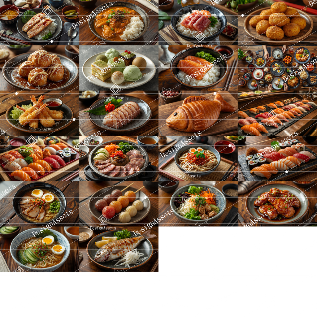 Japanese Food Photo Pack (50 Images) – Sushi, Ramen & Authentic Japanese Cuisine - DesignAssets