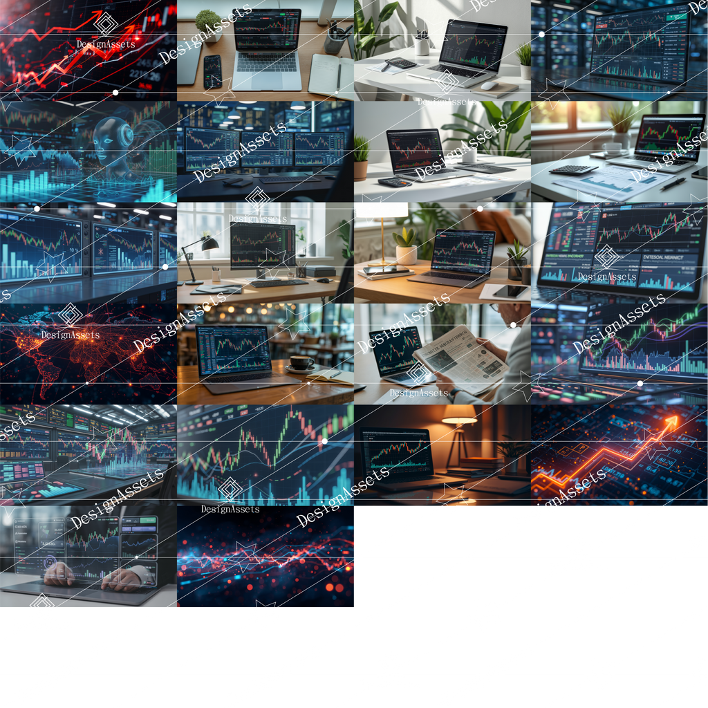 Stock Vision Photo Pack (50 Images) – Investment, Trading & Financial Market Concepts - DesignAssets