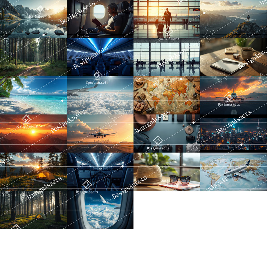 Travel Lifestyle Photo Pack (50 Images) – Vacation, Adventure & Travel Experience - DesignAssets