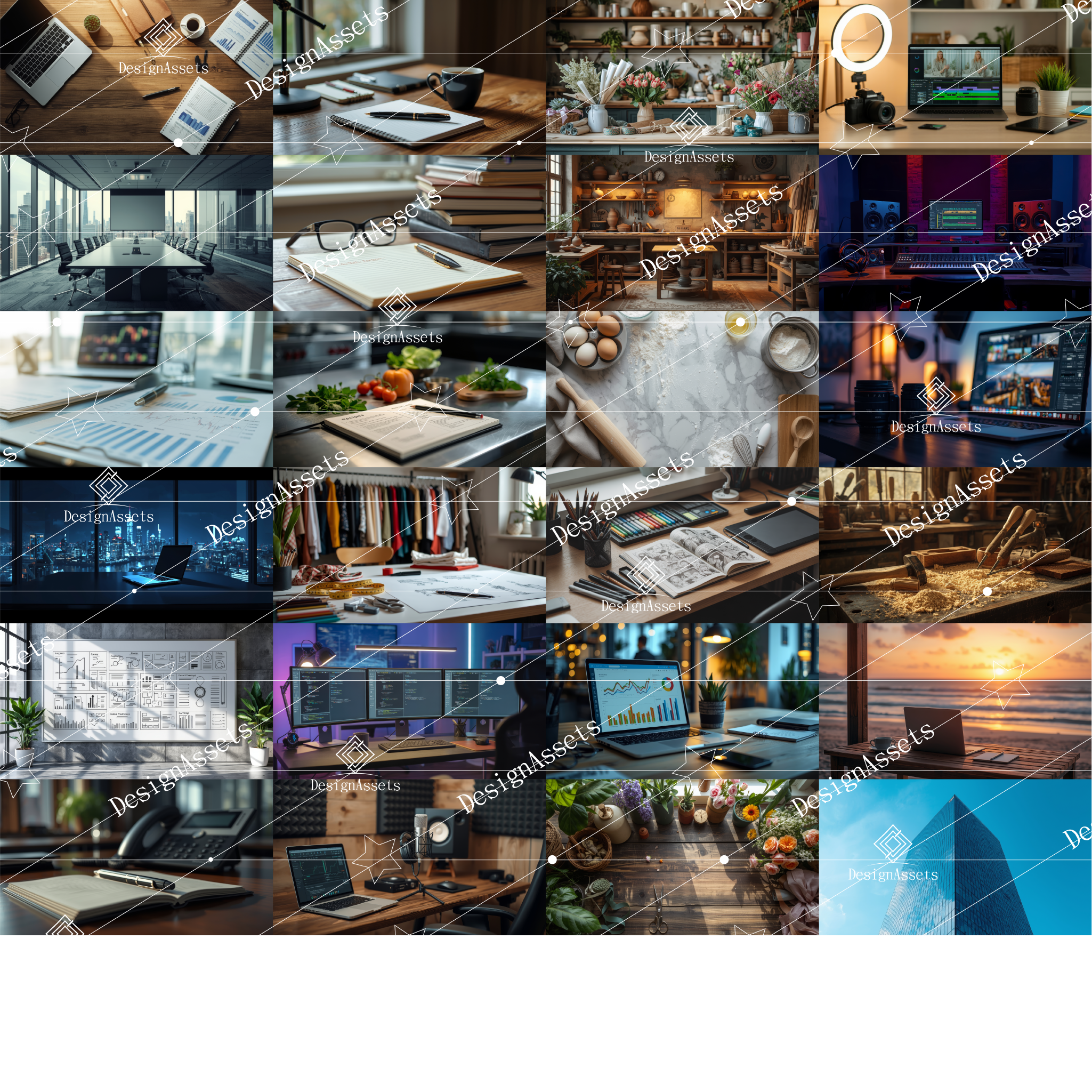 Modern Work Scene Photo Pack (52 Images) – Office, Laptop & Productivity Stock Photos - DesignAssets
