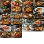European Food Photo Pack (50 Images) – Pasta, Steak, Bread & Classic European Cuisine