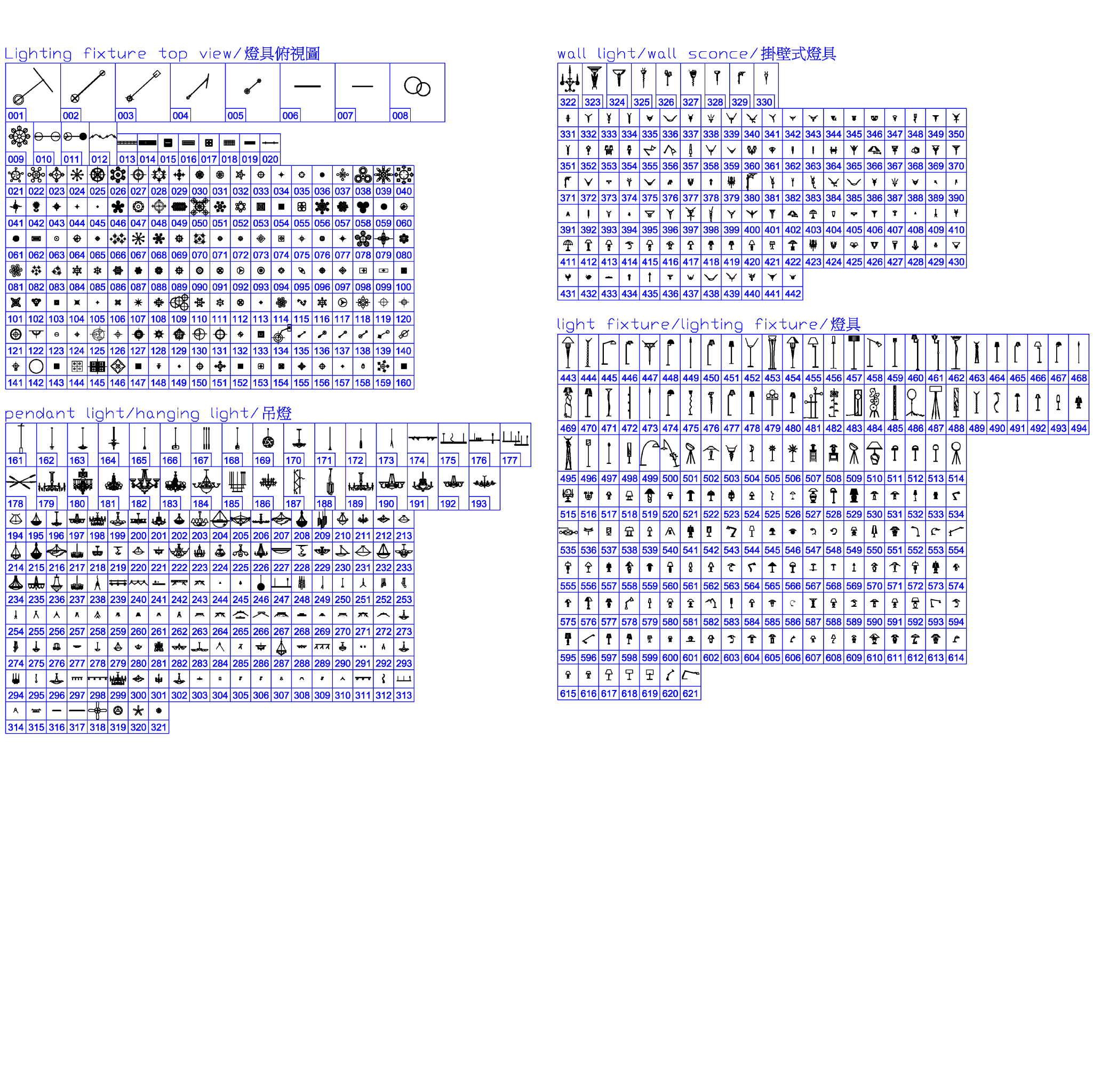 621 Lighting CAD Blocks DWG – Lamp, Ceiling & Wall Light | AutoCAD Light Fixture Pack