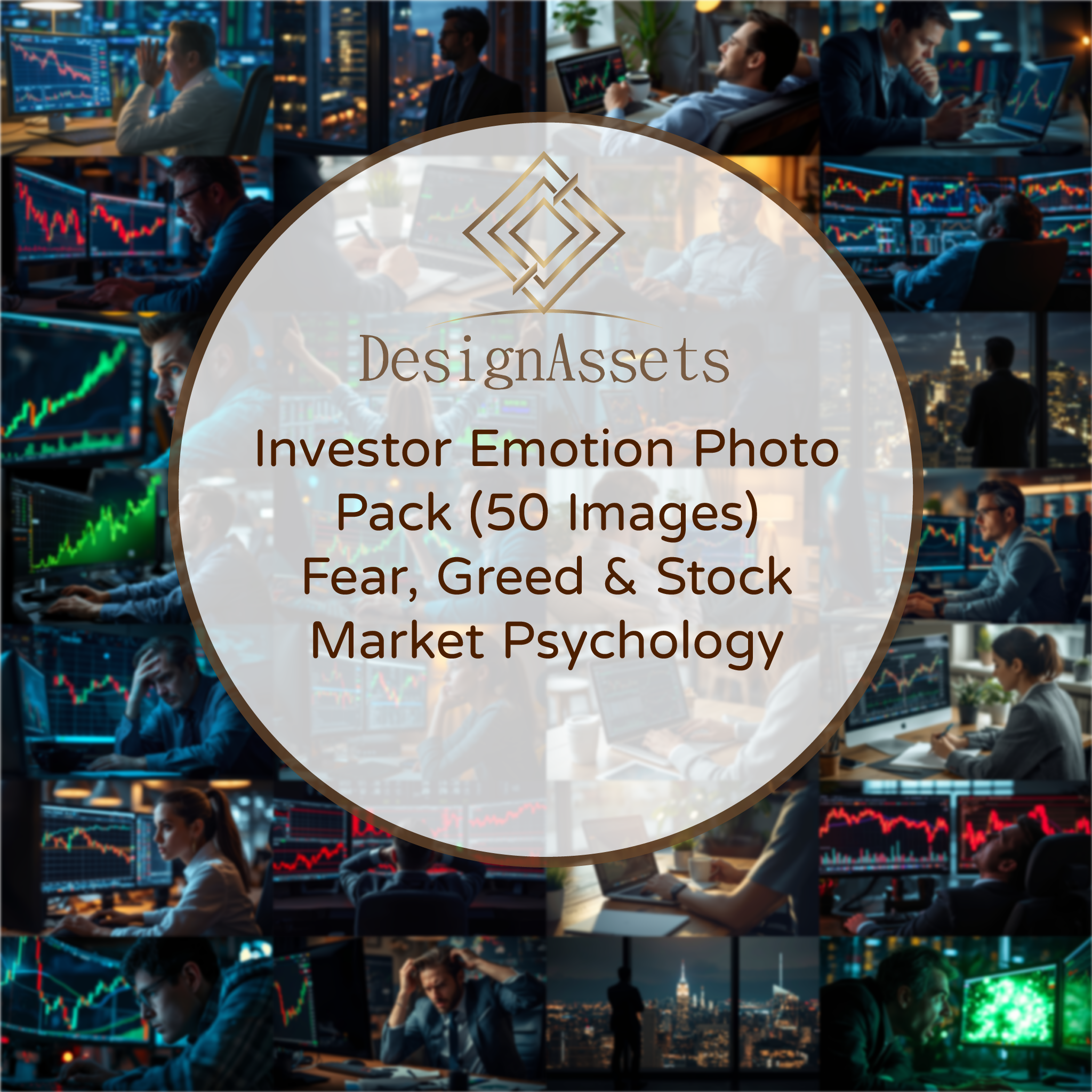 Investor Emotion Photo Pack (50 Images) – Fear, Greed & Stock Market Psychology