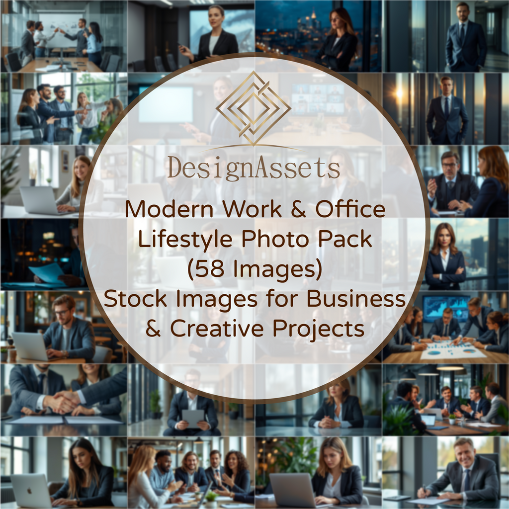 Modern Work & Office Lifestyle Photo Pack – 58 High-Resolution Stock Images for Business & Creative Projects