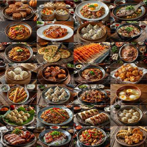 Chinese Food Photo Pack (50 Images) – Dumplings, Noodles & Classic Chinese Cuisine