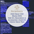 1522 Decor CAD Blocks DWG – Wall Art, Decorations & Accessories | AutoCAD Interior Decor Pack - DesignAssets