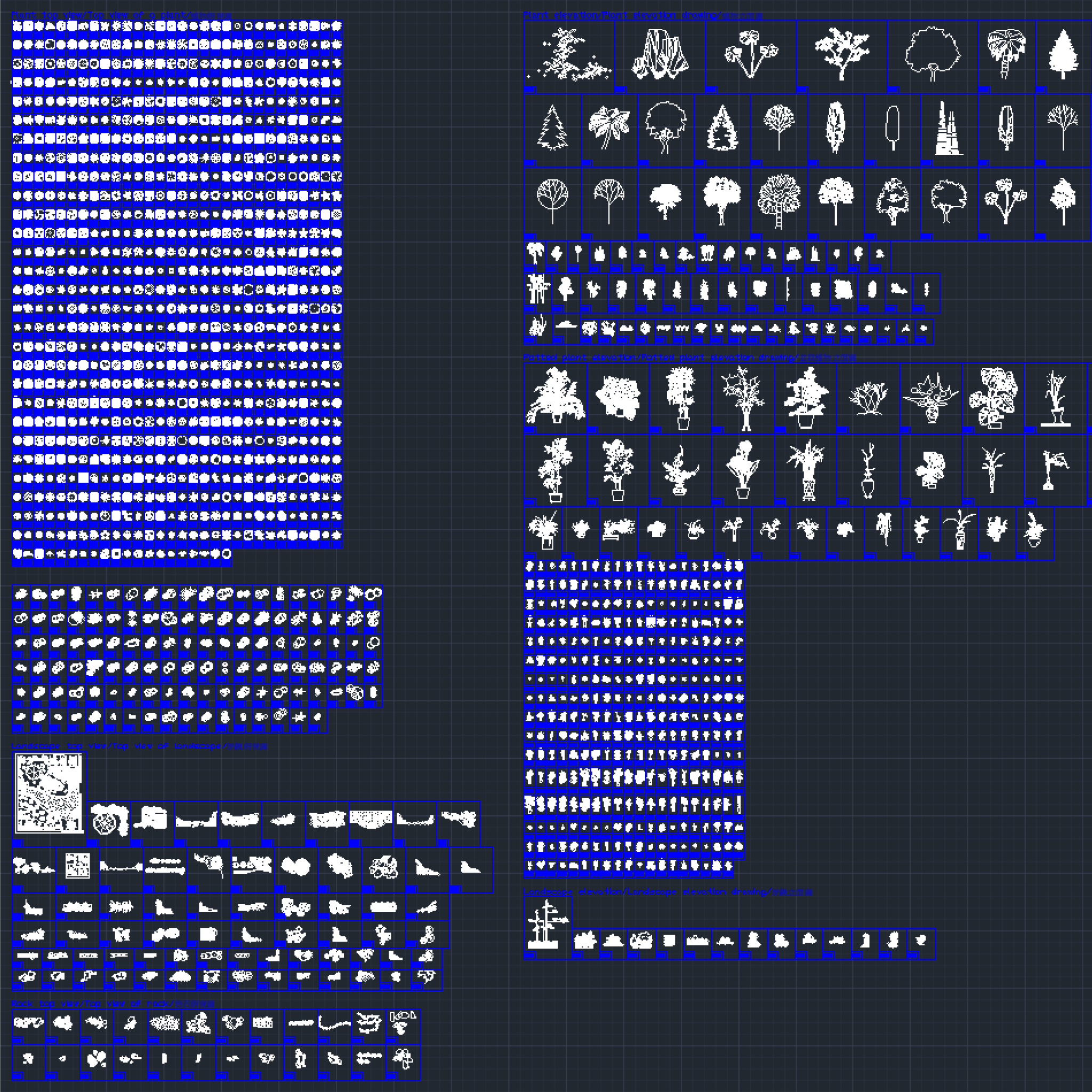 1512 Tree & Plant CAD Blocks DWG – Landscape, Plants & Garden | AutoCAD Landscape Pack