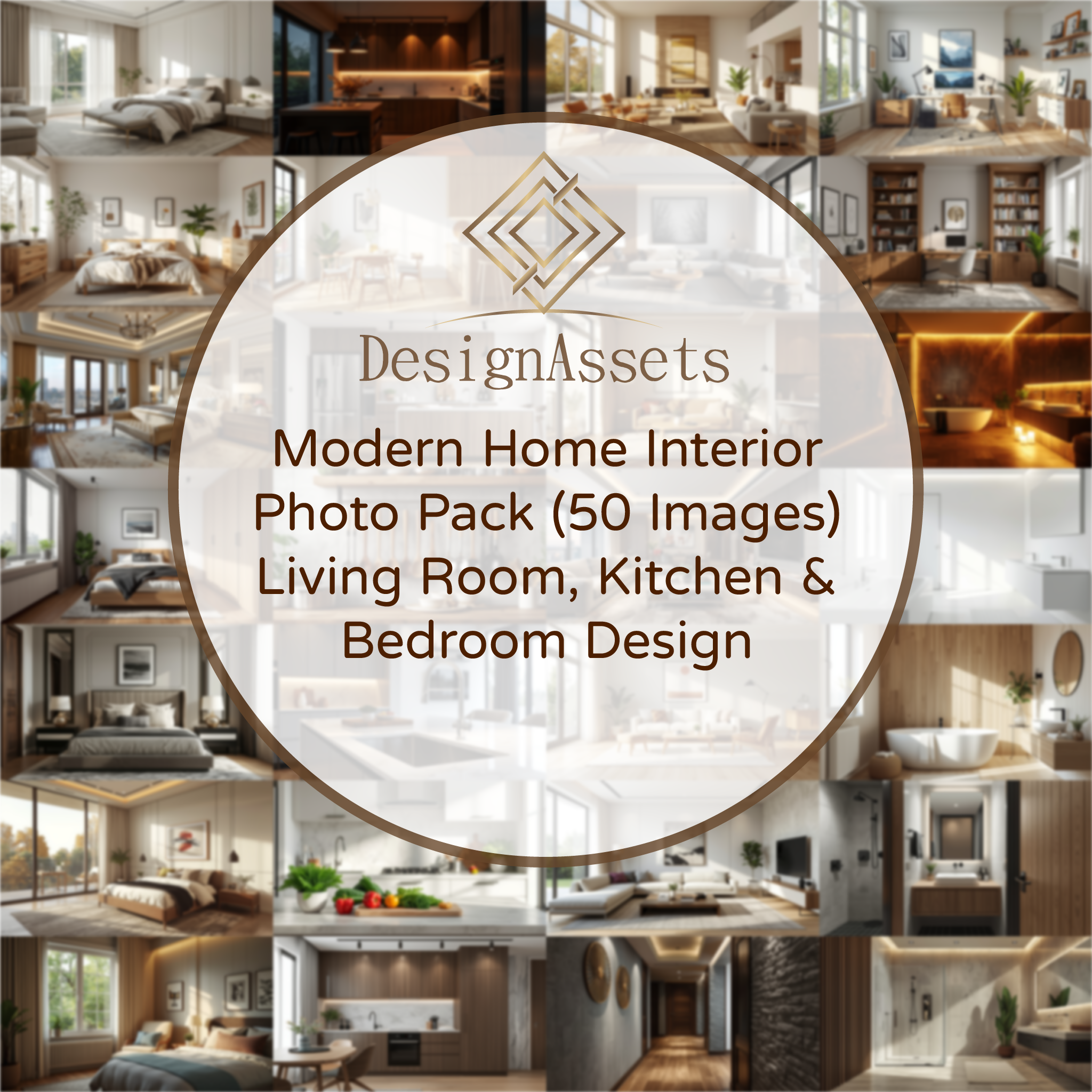 Modern Home Interior Photo Pack (50 Images) – Living Room, Kitchen & Bedroom Design