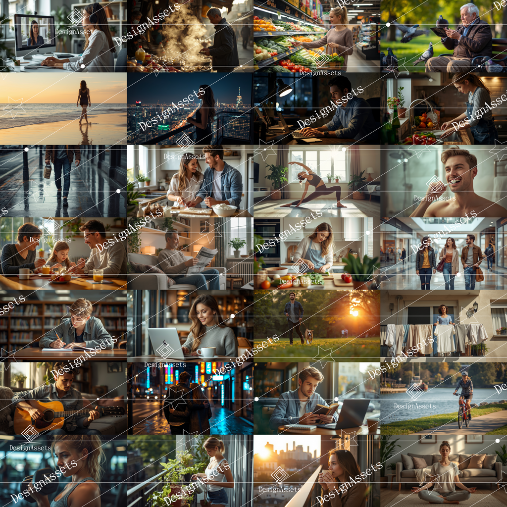 Youth Daily Life Photo Pack (50 Images) – Modern Young Adult Lifestyle Stock Photos - DesignAssets