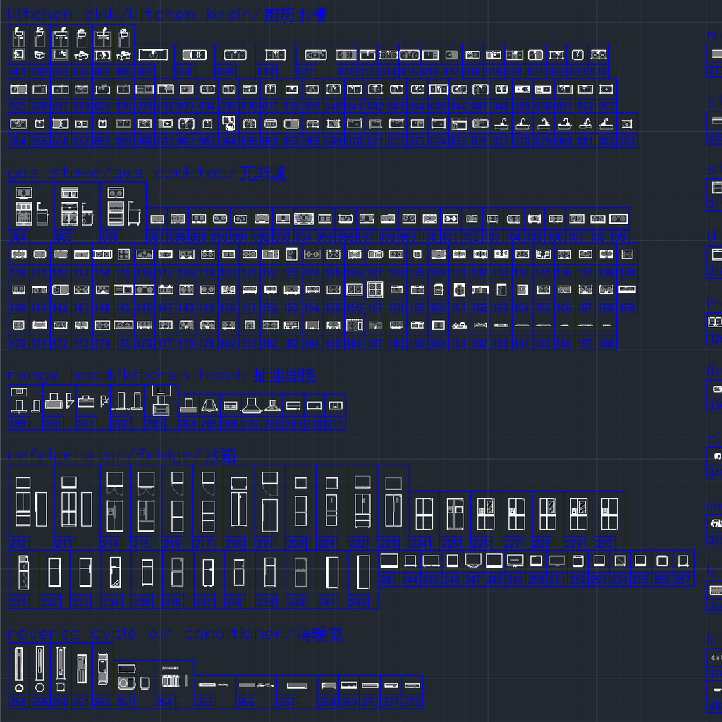 431 Kitchen CAD Blocks DWG – Sink, Stove, Fridge & Appliances | AutoCAD Kitchen Blocks Pack - DesignAssets