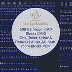 598 Bathroom CAD Blocks DWG – Sink, Toilet, Urinal & Fixtures | AutoCAD Bathroom Blocks Pack - DesignAssets