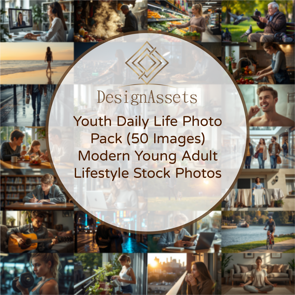 Youth Daily Life Photo Pack (50 Images) – Modern Young Adult Lifestyle Stock Photos - DesignAssets