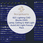 621 Lighting CAD Blocks DWG – Lamp, Ceiling & Wall Light | AutoCAD Light Fixture Pack - DesignAssets