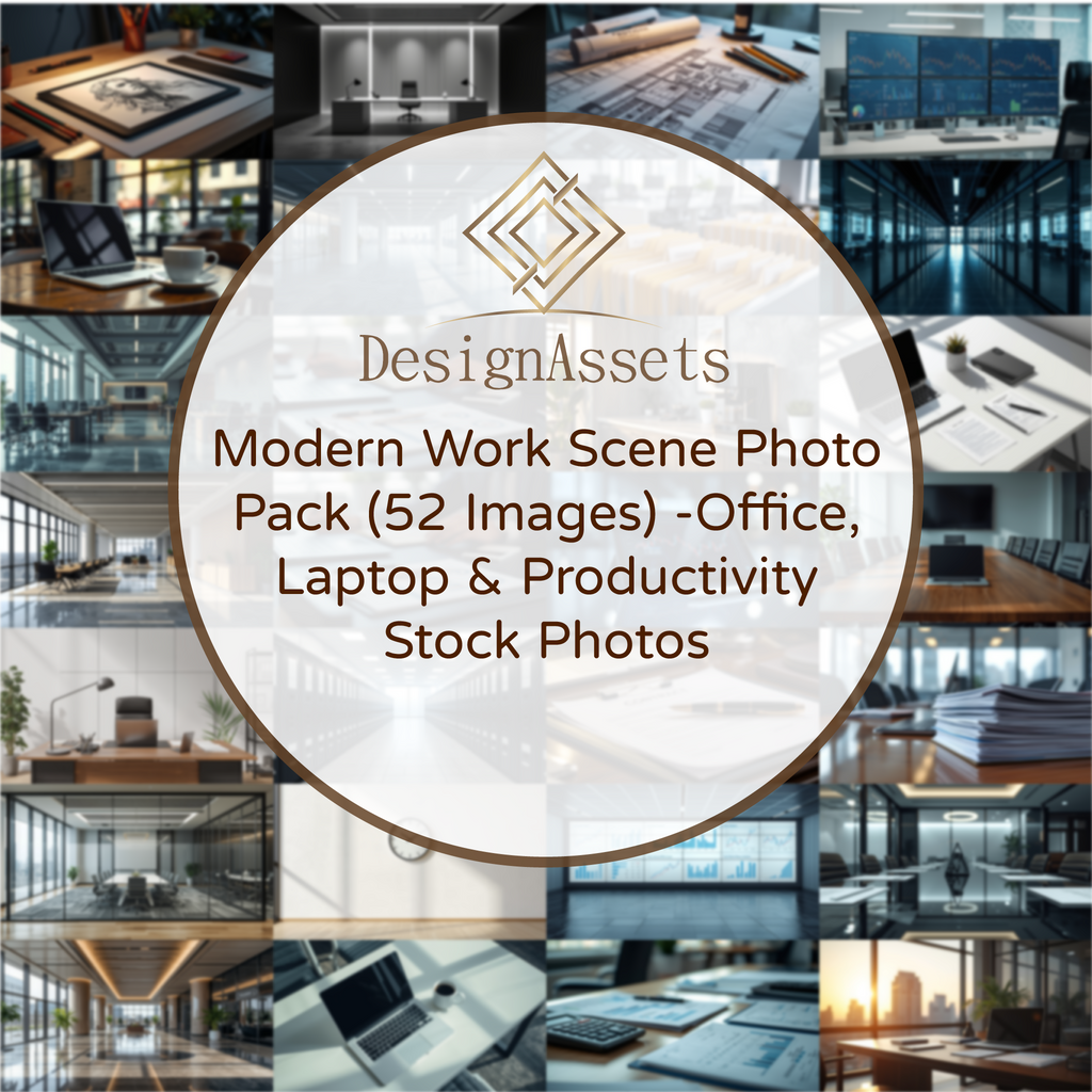 Modern Work Scene Photo Pack (52 Images) – Office, Laptop & Productivity Stock Photos - DesignAssets