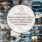 Modern Work Scene Photo Pack (52 Images) – Office, Laptop & Productivity Stock Photos - DesignAssets