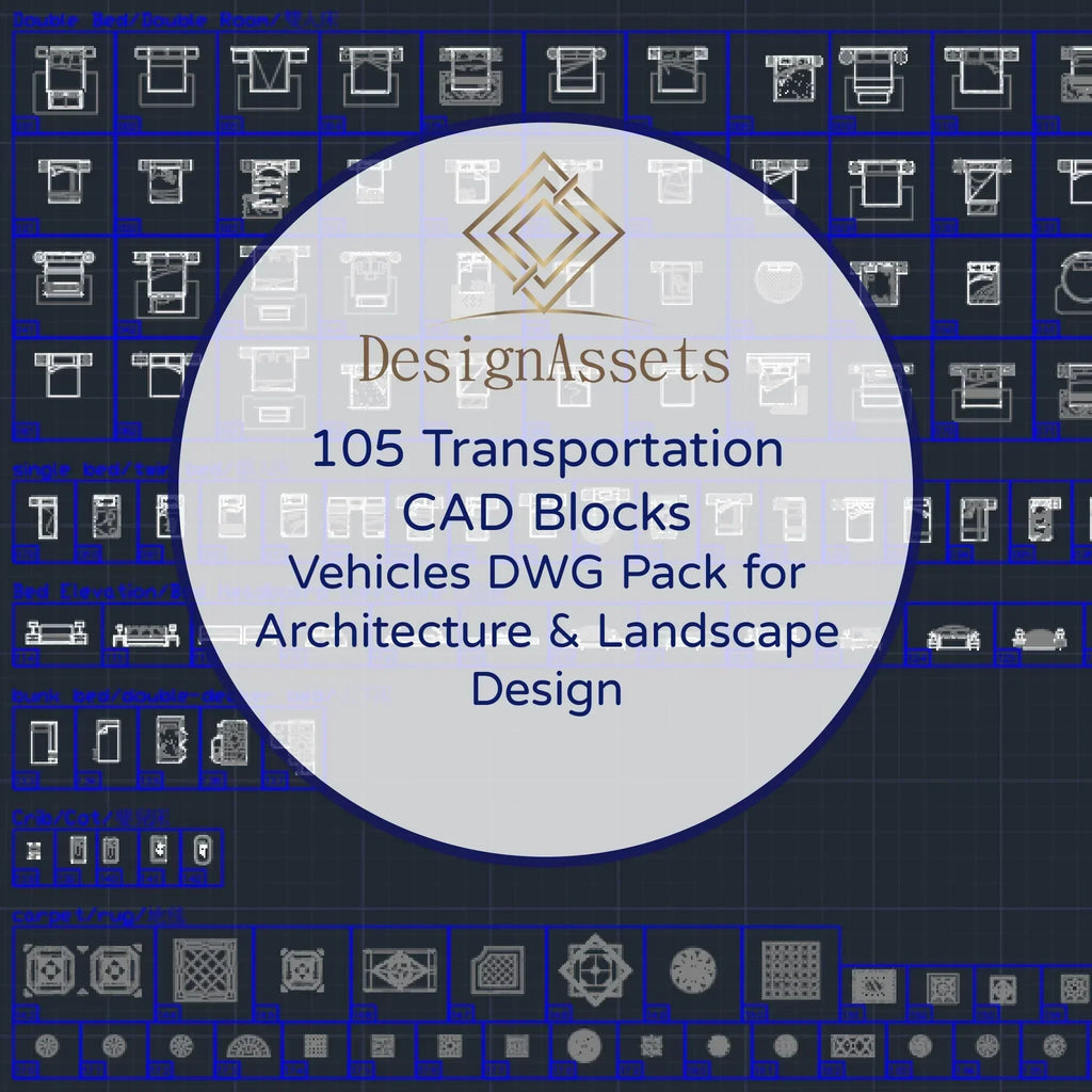 200 Bed CAD Blocks DWG – Single, Double, Bunk & Baby Bed | AutoCAD Furniture Blocks Pack - DesignAssets
