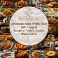 American Food Photo Pack (50 Images) – Burgers, Fries & Classic USA Cuisine - DesignAssets