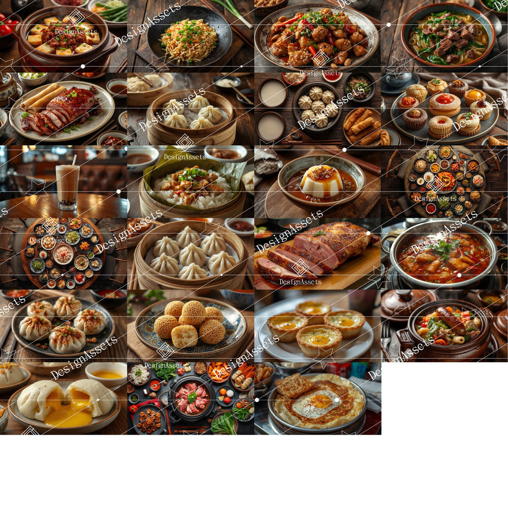 Chinese Food Photo Pack (50 Images) – Dumplings, Noodles & Classic Chinese Cuisine - DesignAssets