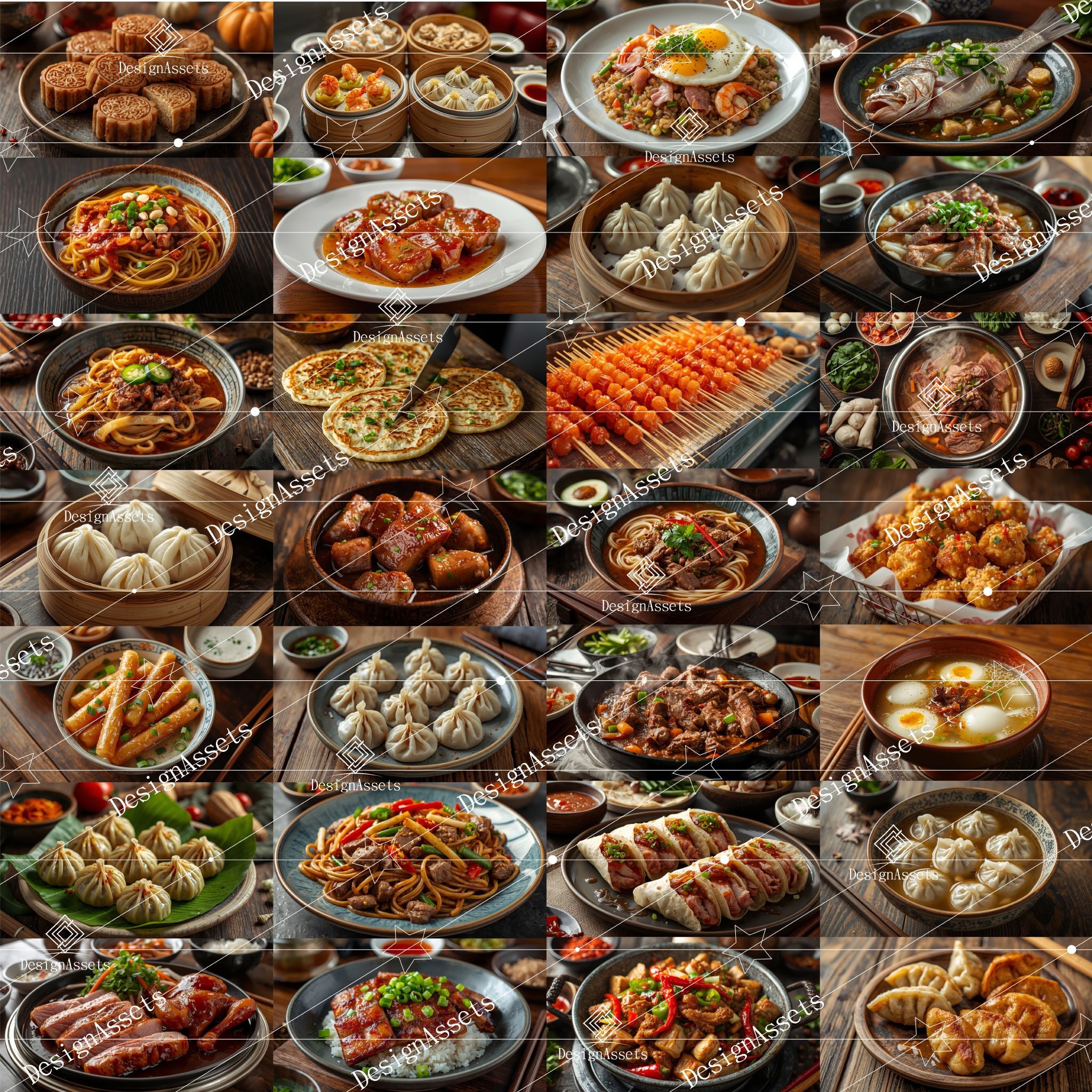 Chinese Food Photo Pack (50 Images) – Dumplings, Noodles & Classic Chinese Cuisine - DesignAssets