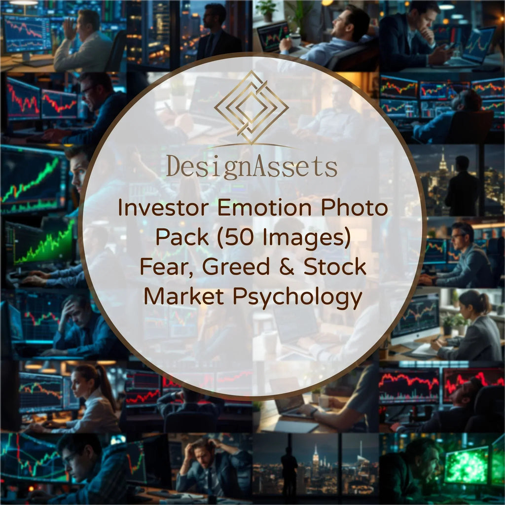 Investor Emotion Photo Pack (50 Images) – Fear, Greed & Stock Market Psychology - DesignAssets