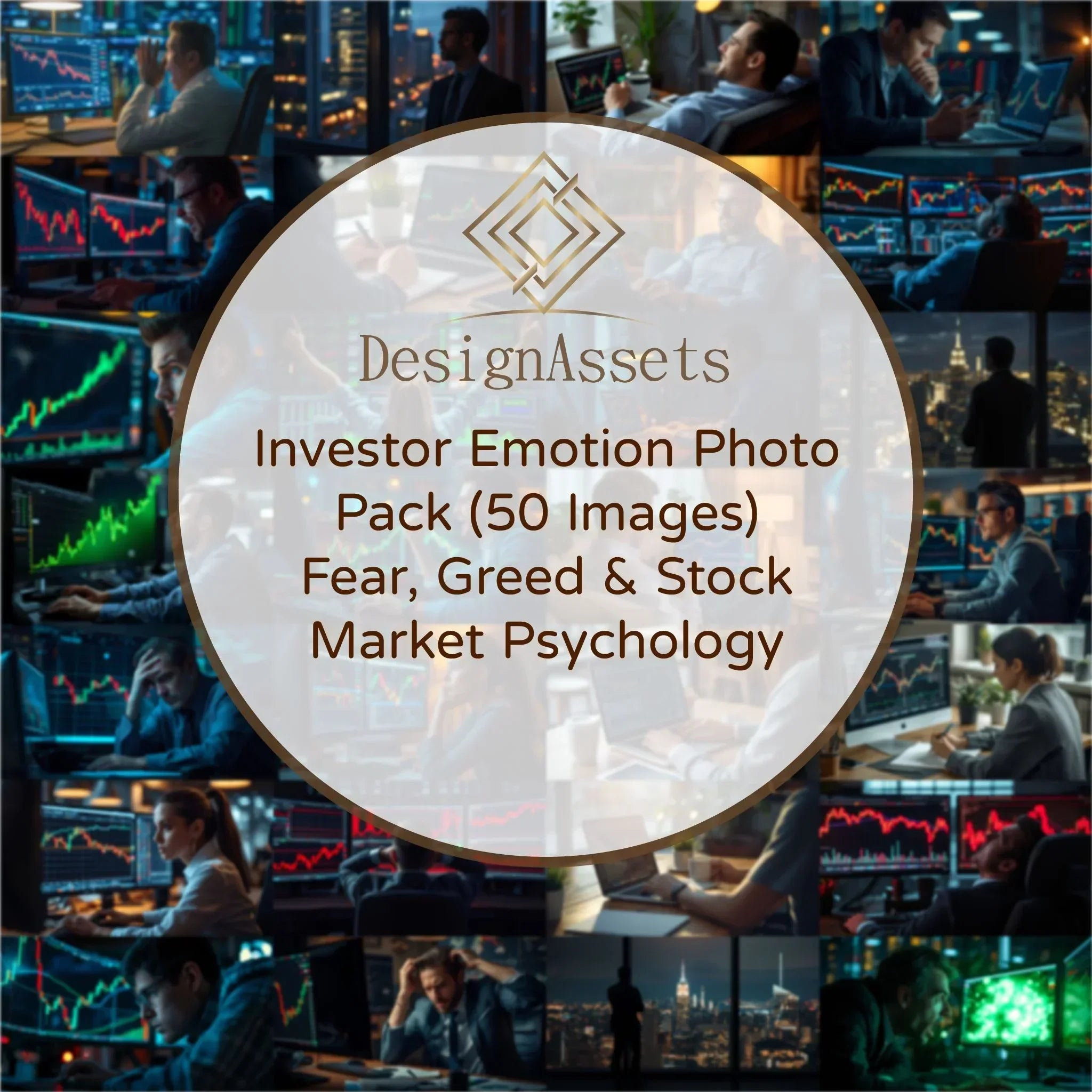 Investor Emotion Photo Pack (50 Images) – Fear, Greed & Stock Market Psychology - DesignAssets