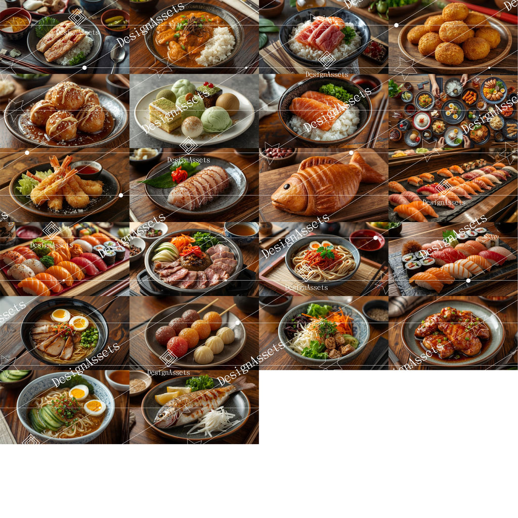 Japanese Food Photo Pack (50 Images) – Sushi, Ramen & Authentic Japanese Cuisine - DesignAssets