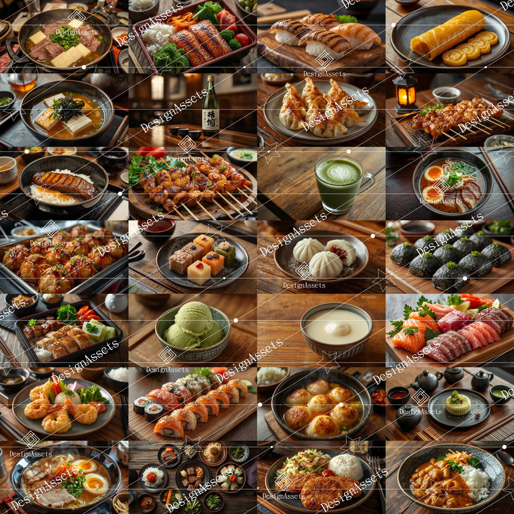Japanese Food Photo Pack (50 Images) – Sushi, Ramen & Authentic Japanese Cuisine - DesignAssets