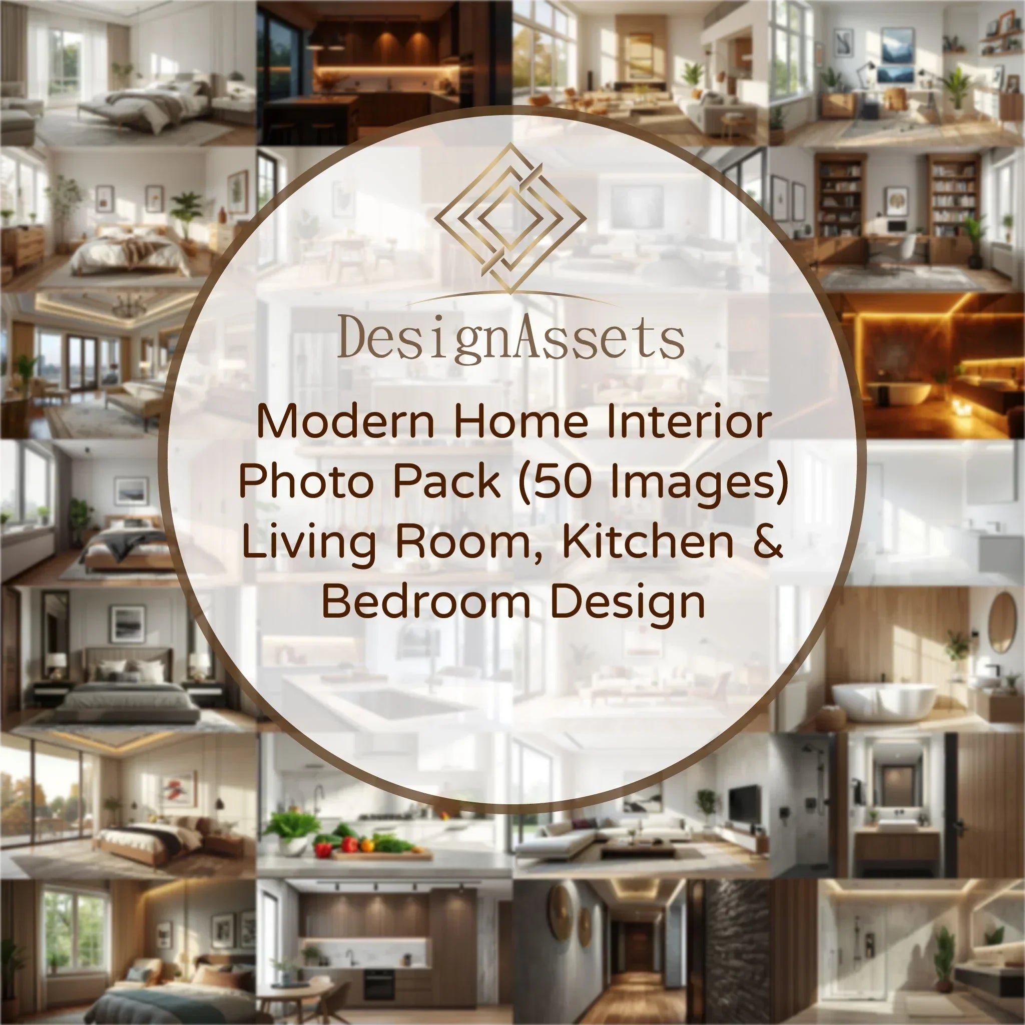 Modern Home Interior Photo Pack (50 Images) – Living Room, Kitchen & Bedroom Design - DesignAssets