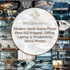 Modern Work Scene Photo Pack (52 Images) – Office, Laptop & Productivity Stock Photos - DesignAssets