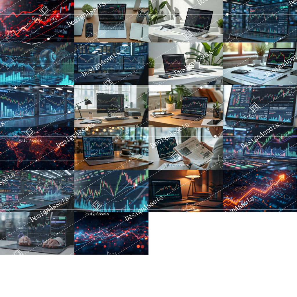Stock Vision Photo Pack (50 Images) – Investment, Trading & Financial Market Concepts - DesignAssets