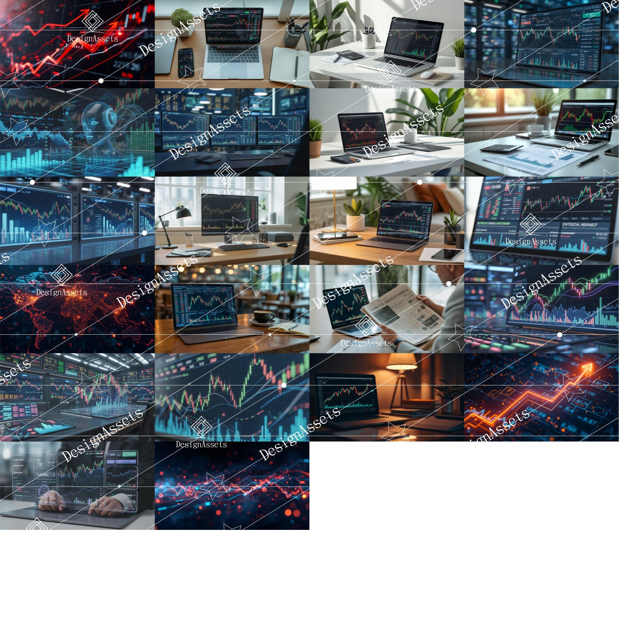 Stock Vision Photo Pack (50 Images) – Investment, Trading & Financial Market Concepts - DesignAssets