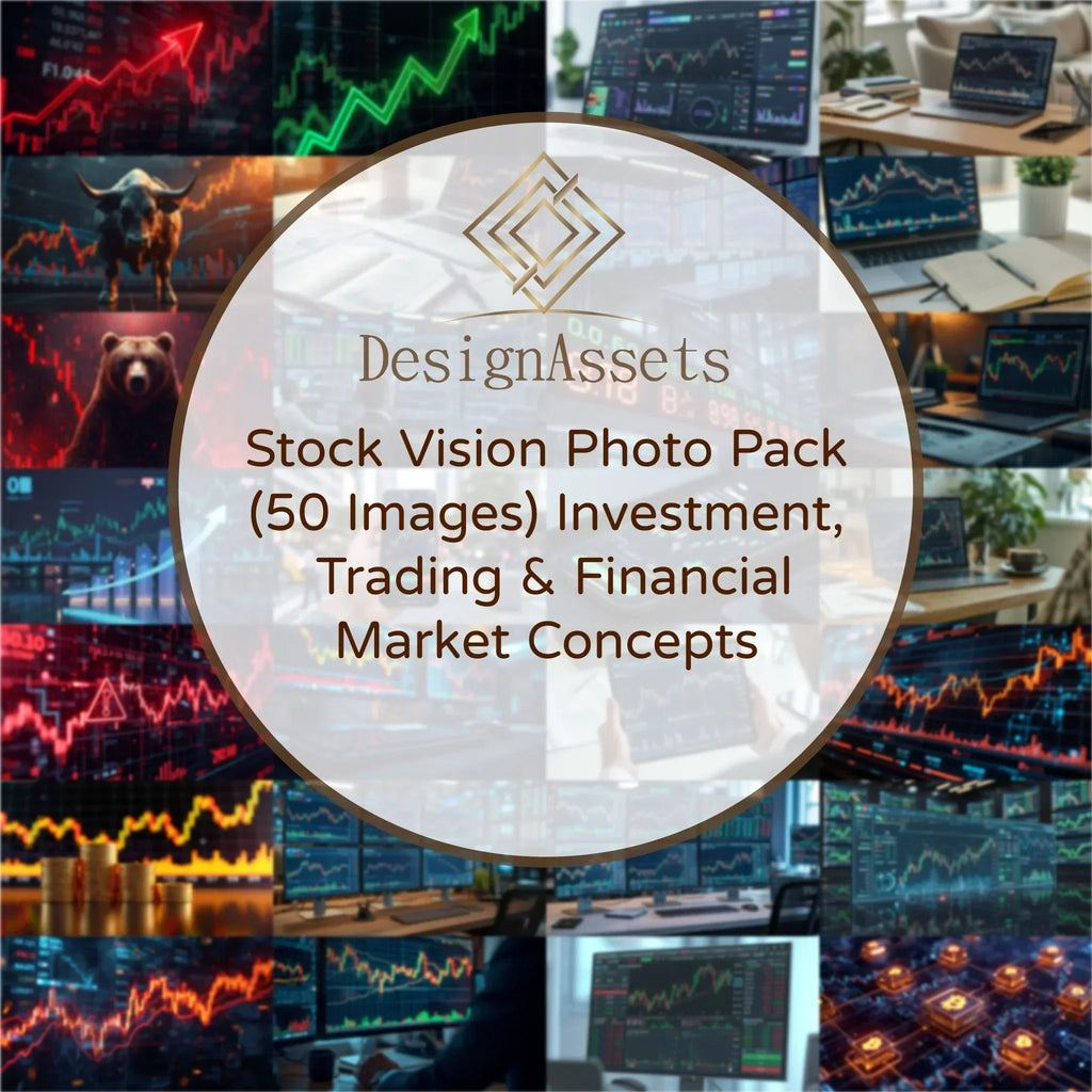 Stock Vision Photo Pack (50 Images) – Investment, Trading & Financial Market Concepts - DesignAssets