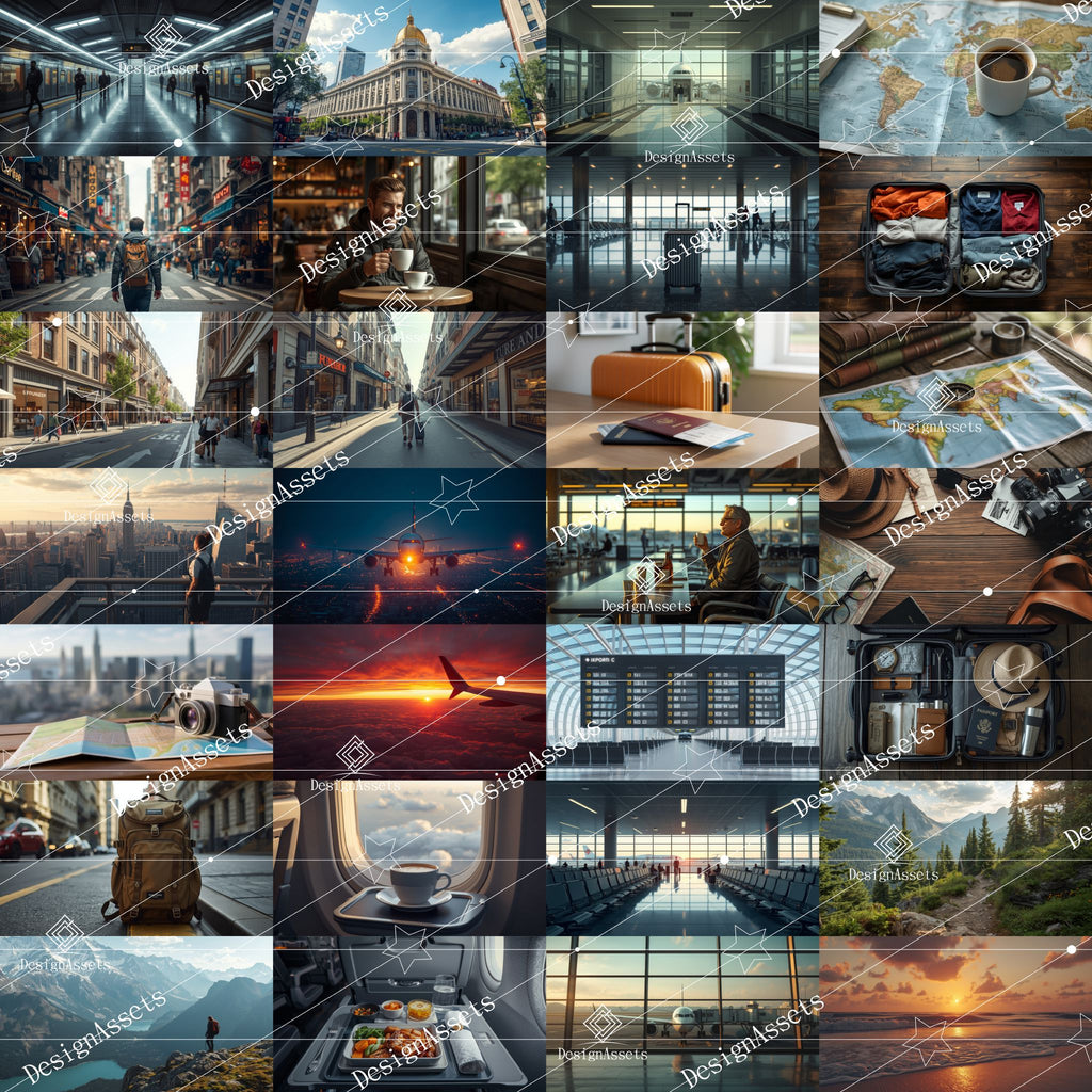 Travel Lifestyle Photo Pack (50 Images) – Vacation, Adventure & Travel Experience - DesignAssets