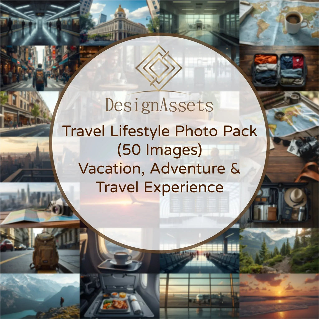 Travel Lifestyle Photo Pack (50 Images) – Vacation, Adventure & Travel Experience - DesignAssets